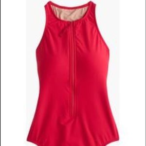 Jcrew Sporty and flattering zip front one piece